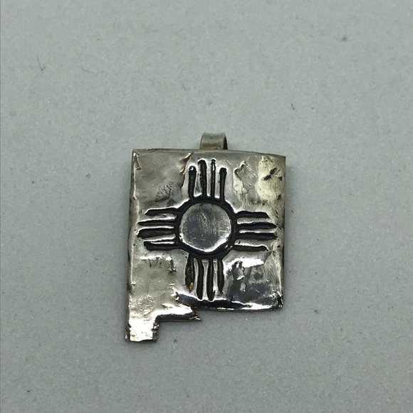 New Mexico fine silver pendant - Picture 4 of 7
